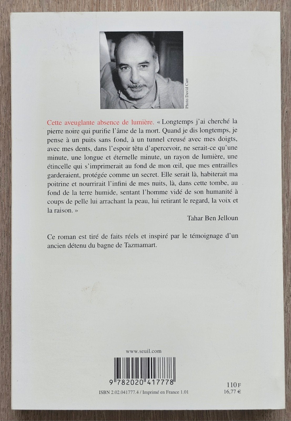 Cette aveuglante absence de lumière - Tahar Ben Jelloun, Ophalen, Tahar Ben Jelloun