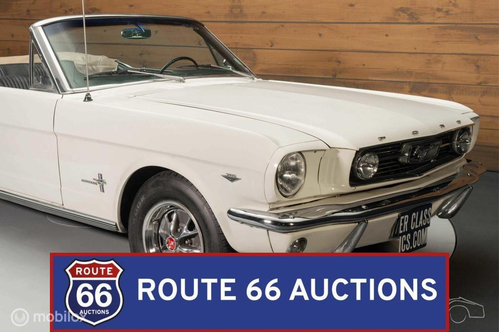 Ford Mustang Cabriolet | 1966 | Route 66 Auctions, Zwart, Bedrijf, Handgeschakeld, Overige carrosserie