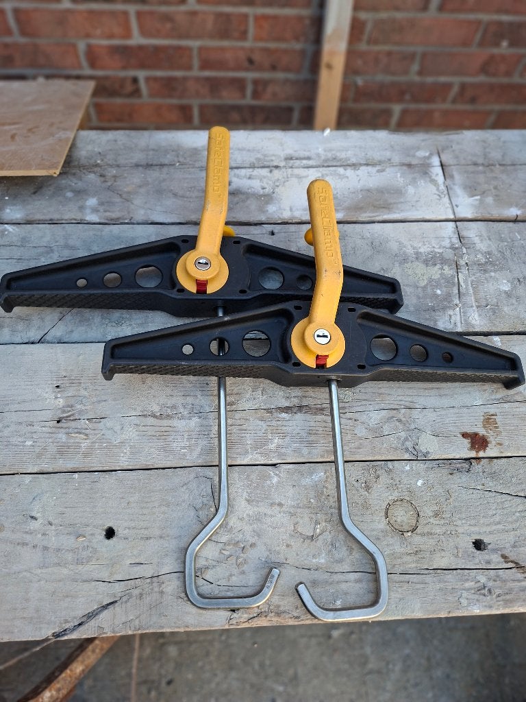 Safeclamp voor laddermontage op bagagedrager, Auto diversen, Bagagerekken, Ophalen, Gebruikt