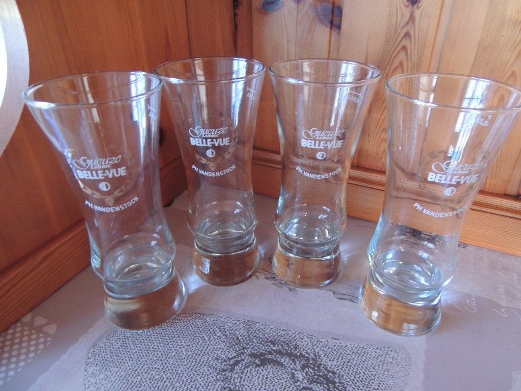 Verres - Lot de 4 verres Gueuze Belle-Vue, Enlèvement