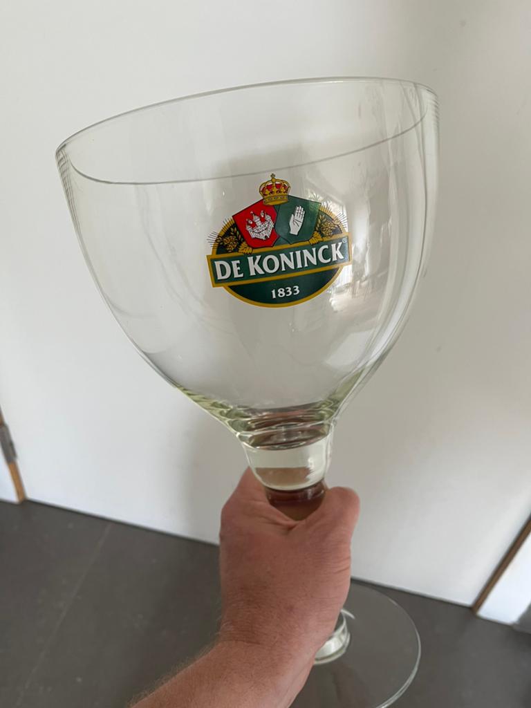 3 Liter bierglas - De Koninck. 3L !, Verzamelen, Biermerken, Zo goed als nieuw, De Koninck, Ophalen of Verzenden