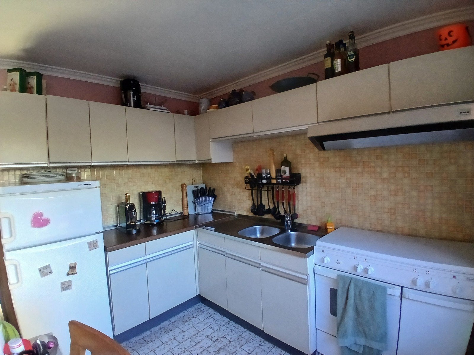 vintage keuken in goede staat, Ophalen, Hoekkeuken