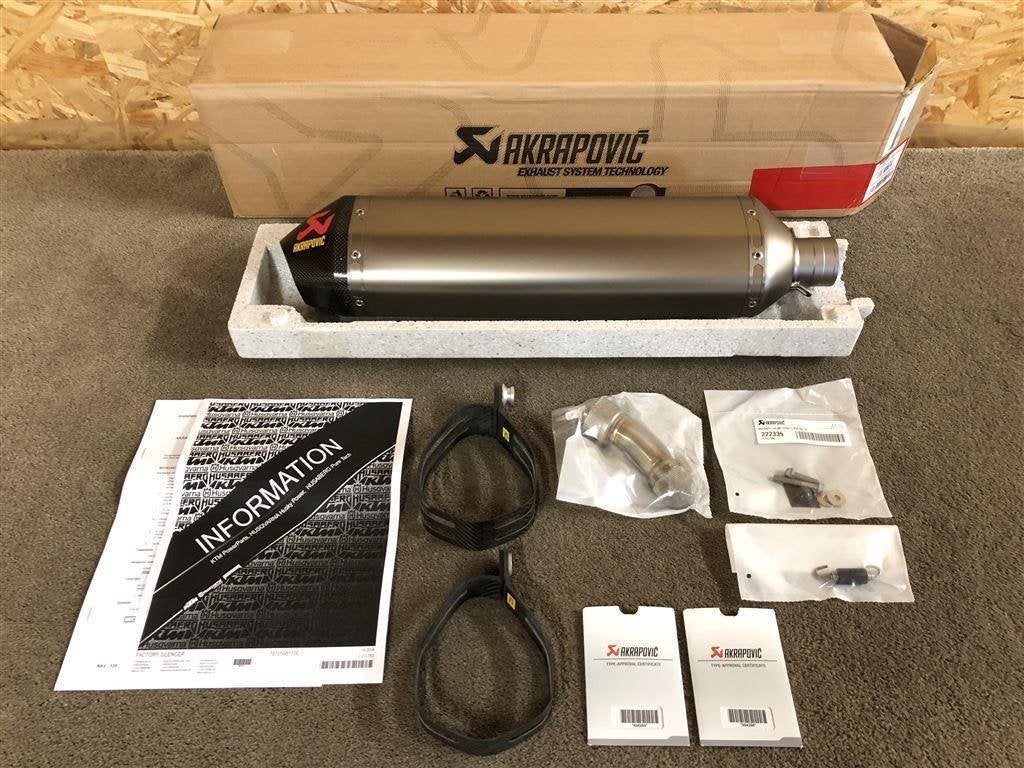 Akrapovic uitlaat demper KTM 250 350 450 500 EXC-F EXC SX-F, Motoren, Verzenden, Nieuw