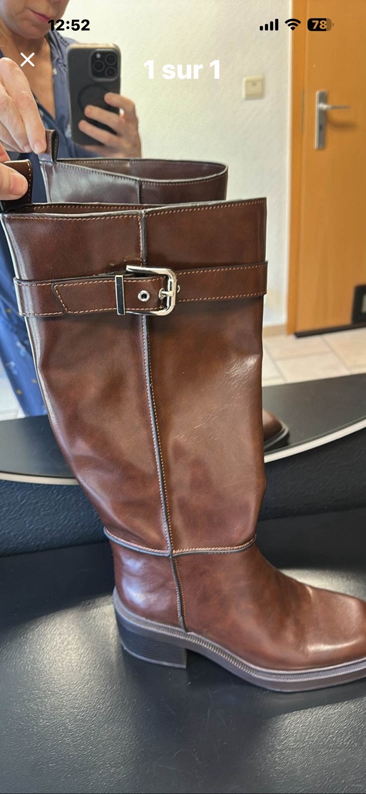 Bottes brune de chez zara, Kleding | Dames, Ophalen, Hoge laarzen, Bruin, Zo goed als nieuw