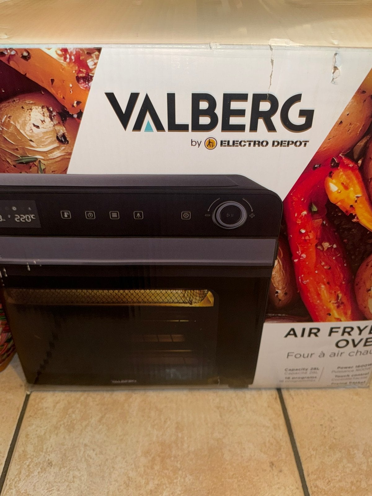 Air Fryer Four VALBERG – 28 L, Ophalen, Zo goed als nieuw, Hete lucht, Oven
