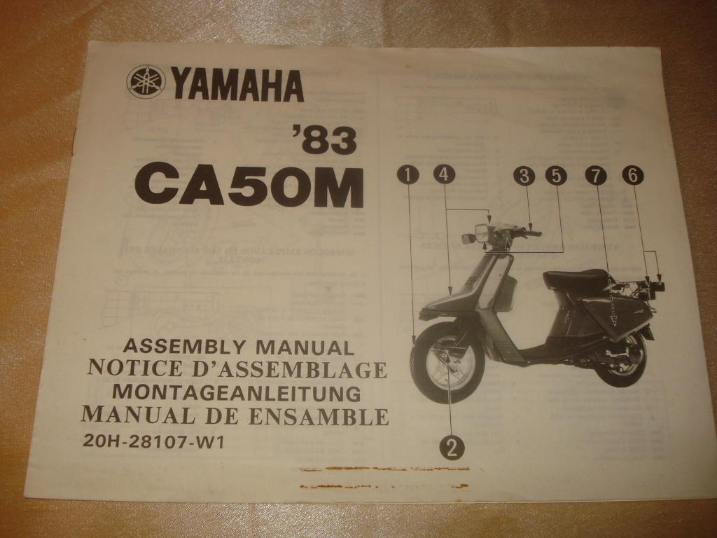 YAMAHA CA50M '83 Ancienne Notice d'Assemblage, Motoren, Handleidingen en Instructieboekjes, Ophalen of Verzenden, Yamaha