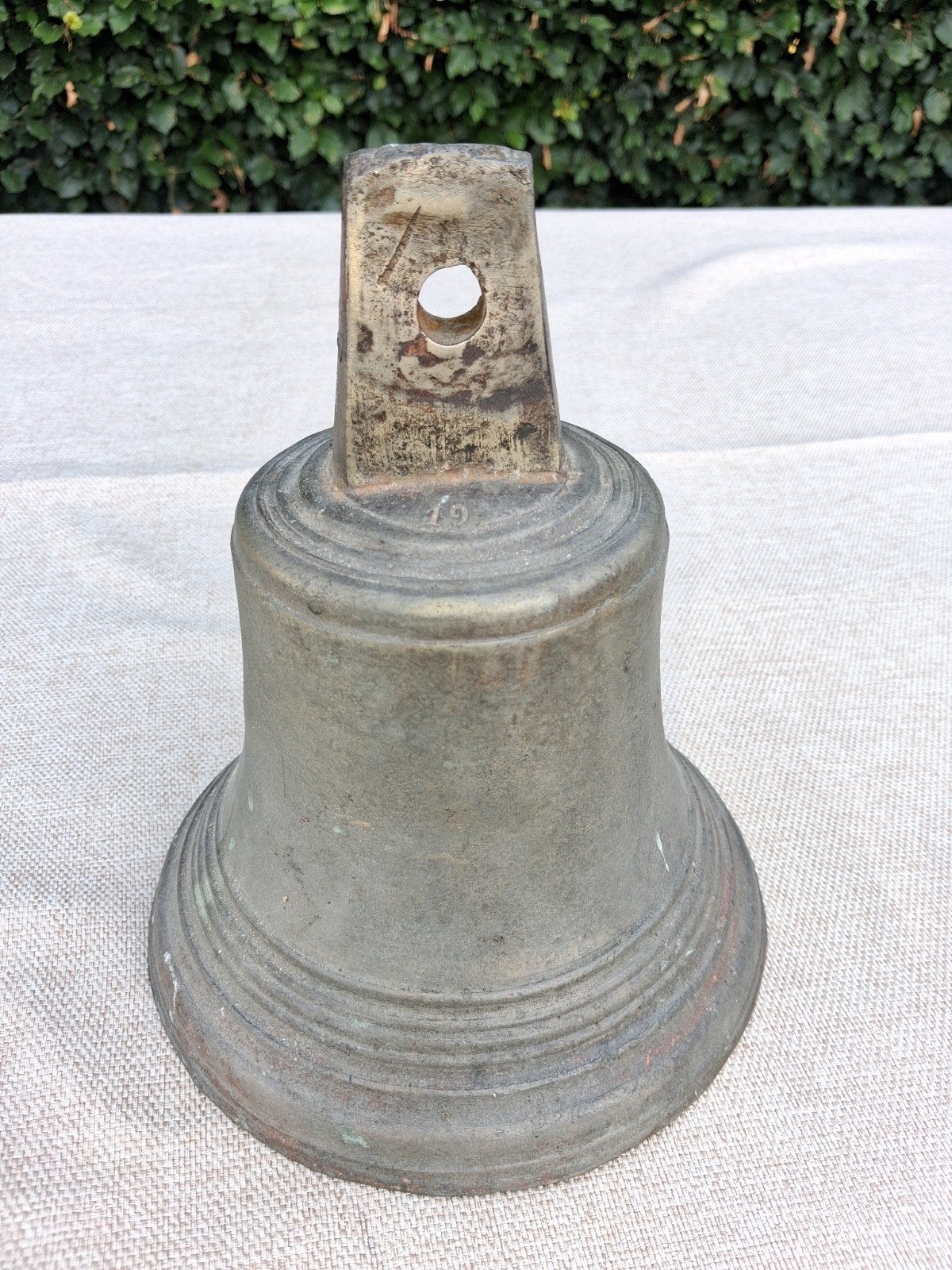 Grande cloche en bronze antique 22x19,3 cm, Enlèvement ou Envoi