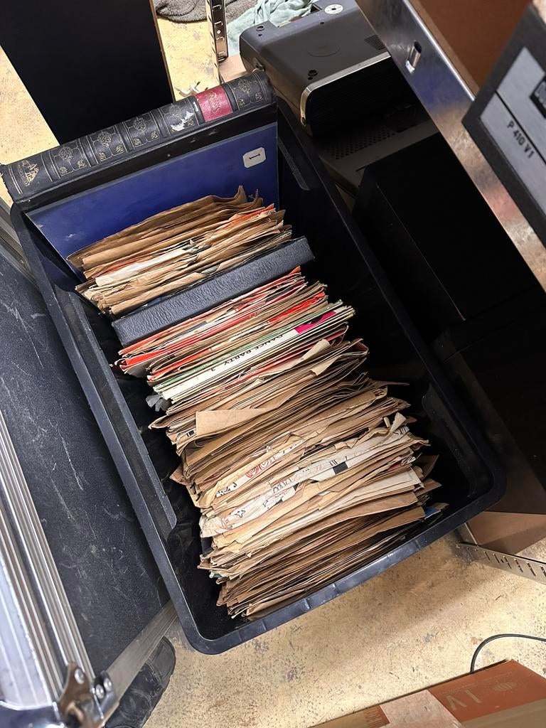 Groot lot grammofoonplaten / schellak, Cd's en Dvd's, Ophalen, Gebruikt