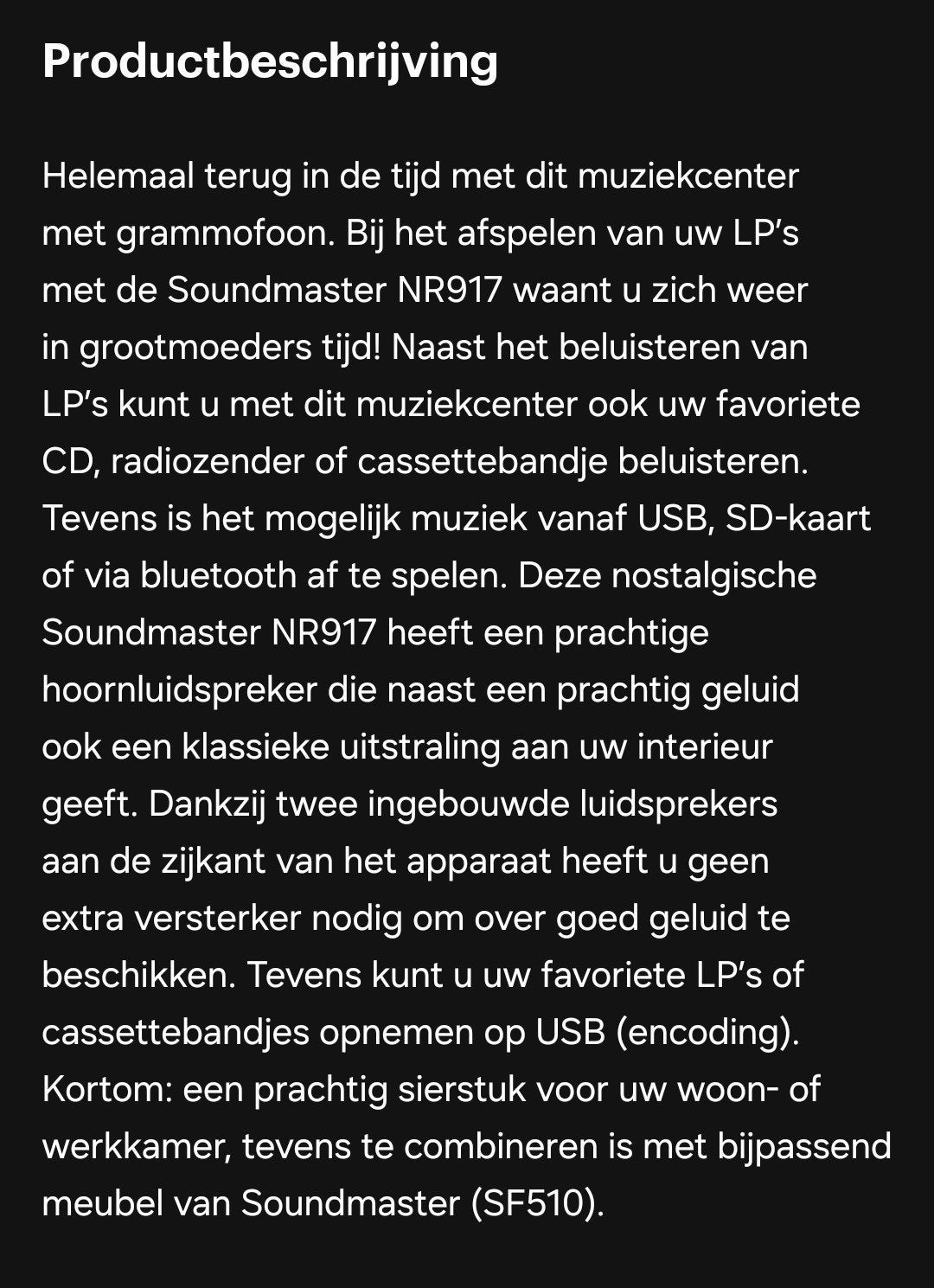 grammofoon platenspeler Radio cd cassette, Antiek en Kunst, Ophalen