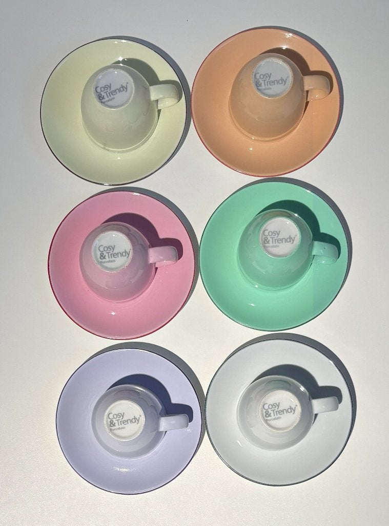 Cosy & Trendy koffieset 12-delig in pastelkleuren, Ophalen, Nieuw