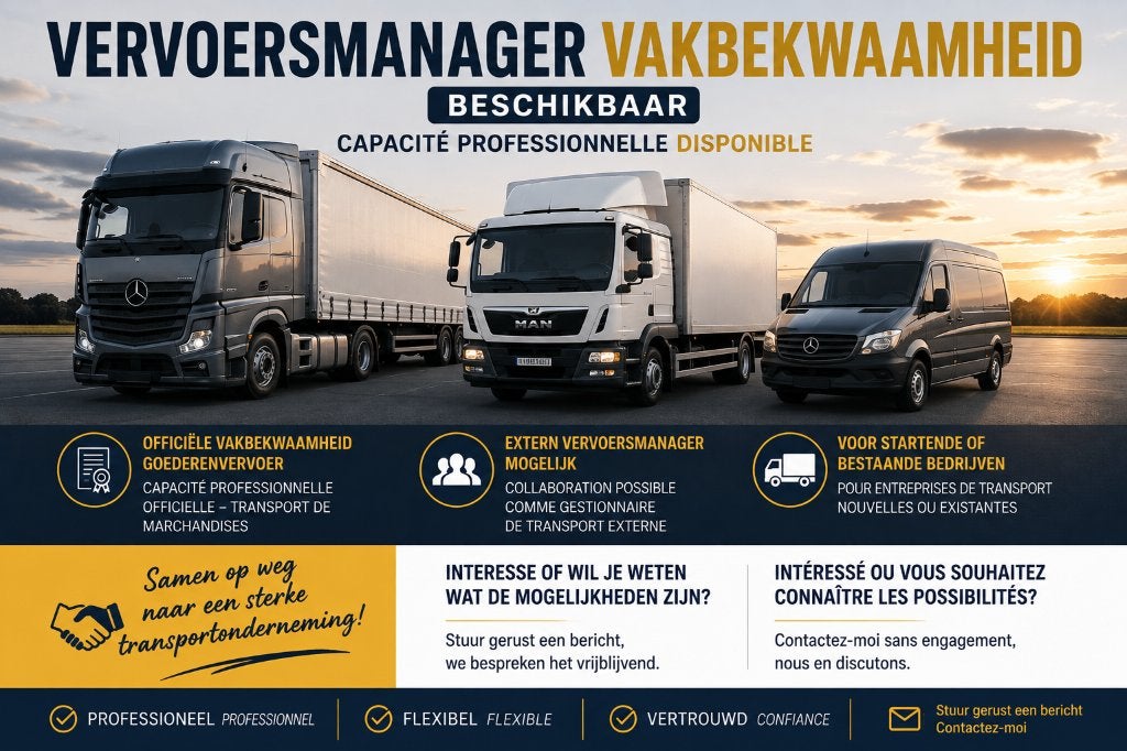 VERVOERSMANAGER / VAKBEKWAAMHEID GOEDERENVERVOER BESCHIKBAAR