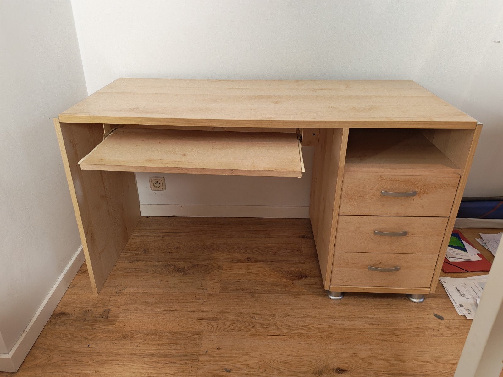 Bureau, Maison & Meubles, Avec tiroirs, Enlèvement, 130 cm, 60 cm