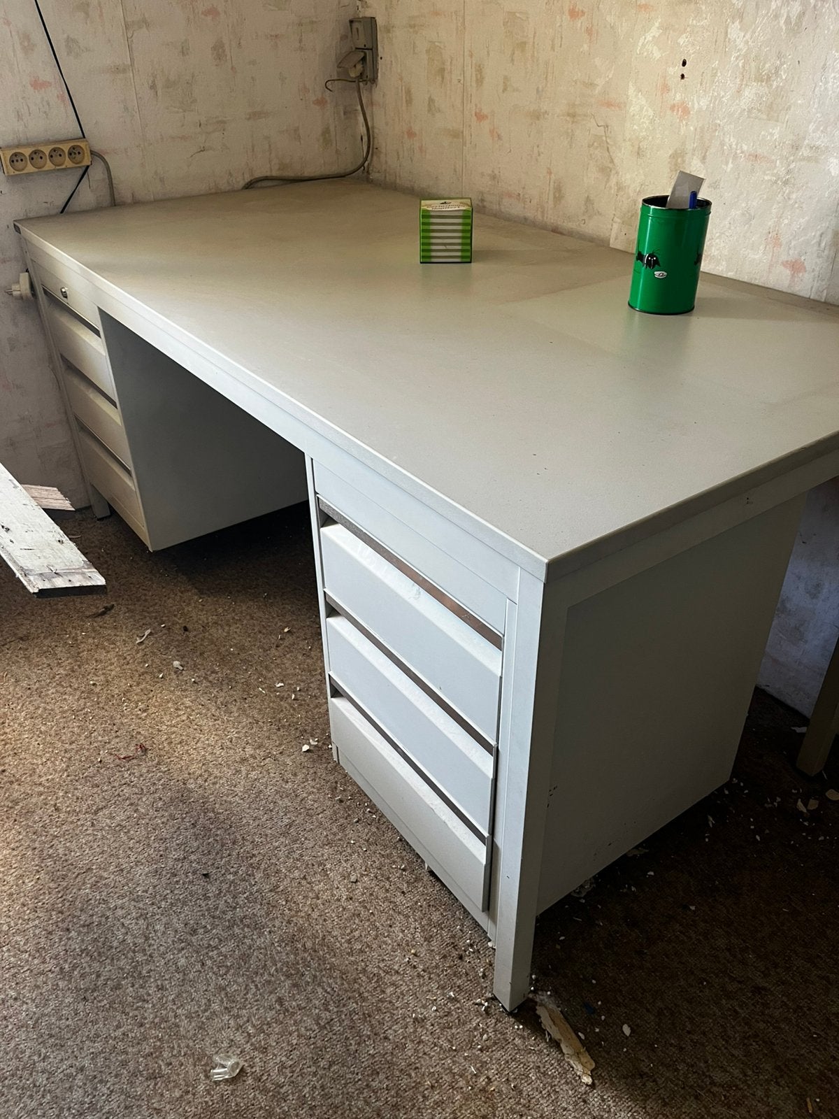 Vintage metalen bureau, Vintage, Ophalen, Zo goed als nieuw