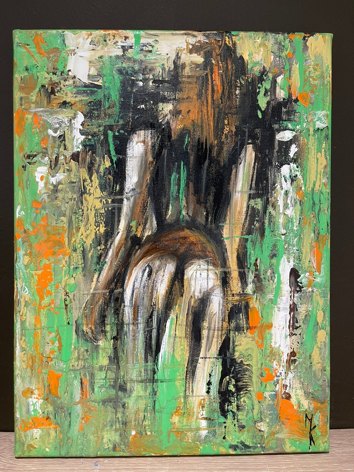 Origineel abstract schilderij Mk Art, Ophalen of Verzenden