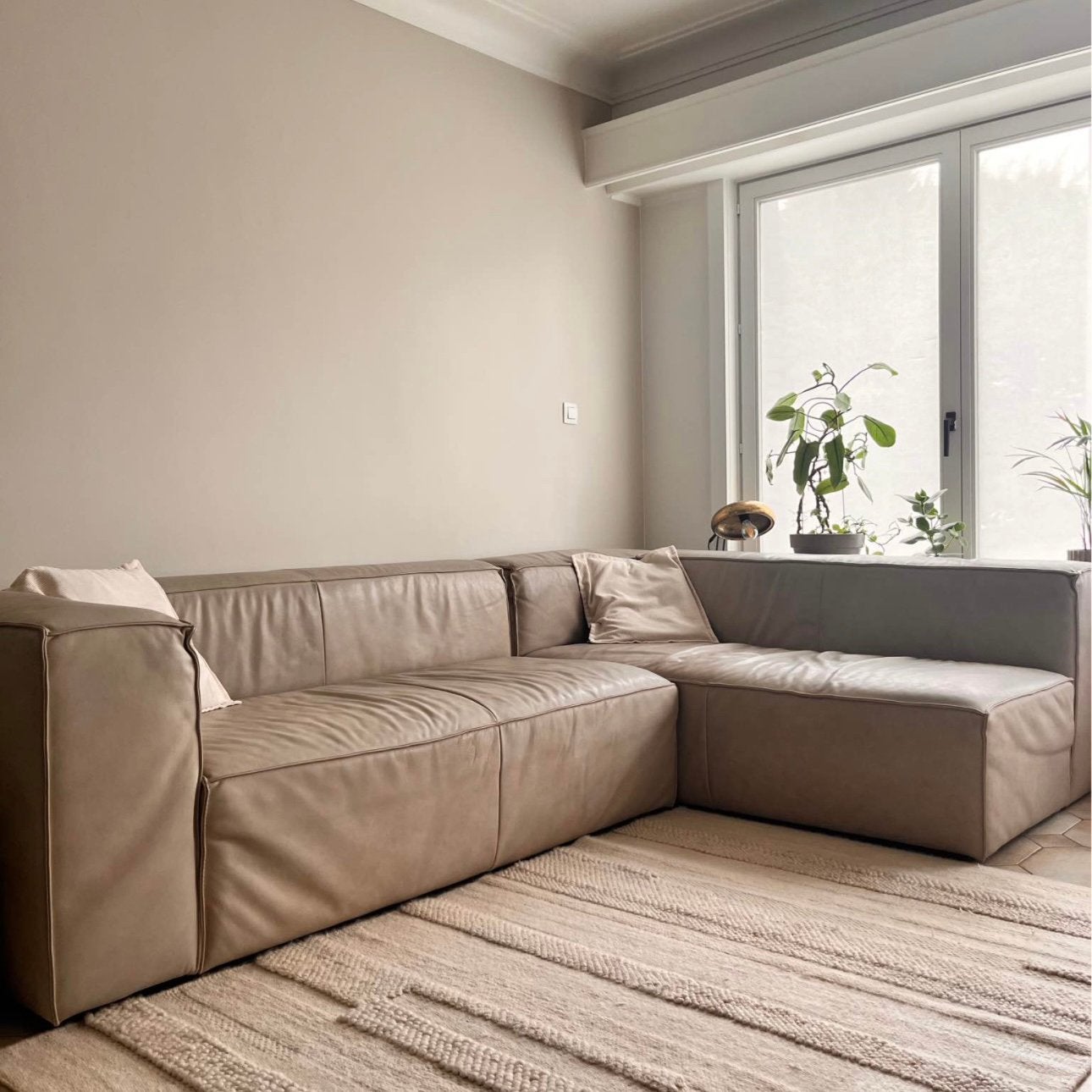 Chaise en cuir design Jonckheere, Enlèvement, Comme neuf