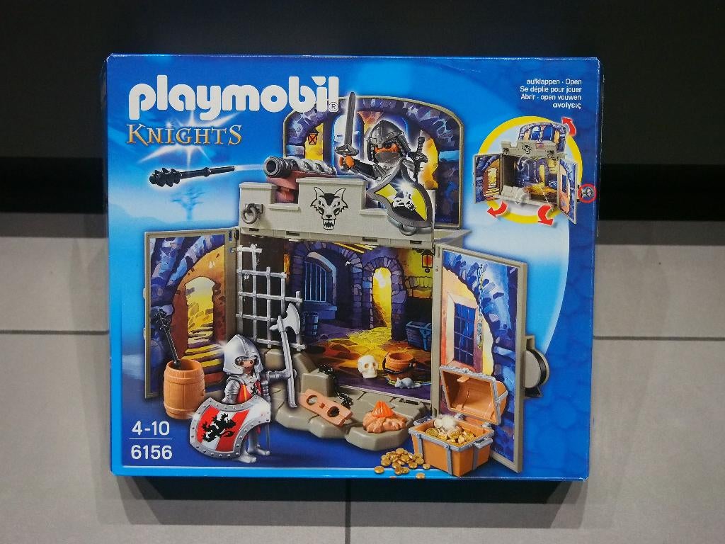 Playmobil set 6156 Speelbox Ridder schatkamer in nieuwstaat, Ophalen, Zo goed als nieuw, Complete set