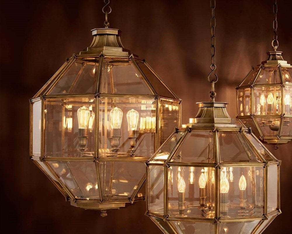 Eichholtz hanglamp luchter Owen XXL facetgeslepen ruiten, Antiek en Kunst, Ophalen