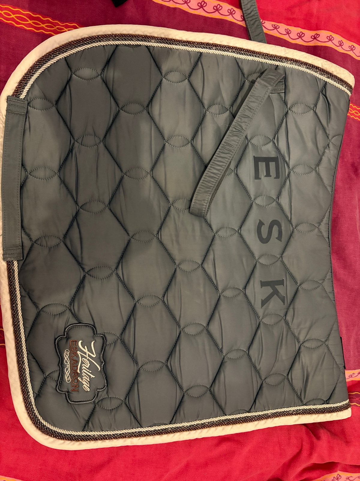 Eskadron zadeldekje DR Full grijs, Animaux & Accessoires, Full (L), Enlèvement ou Envoi, Tapis de selle, Gris