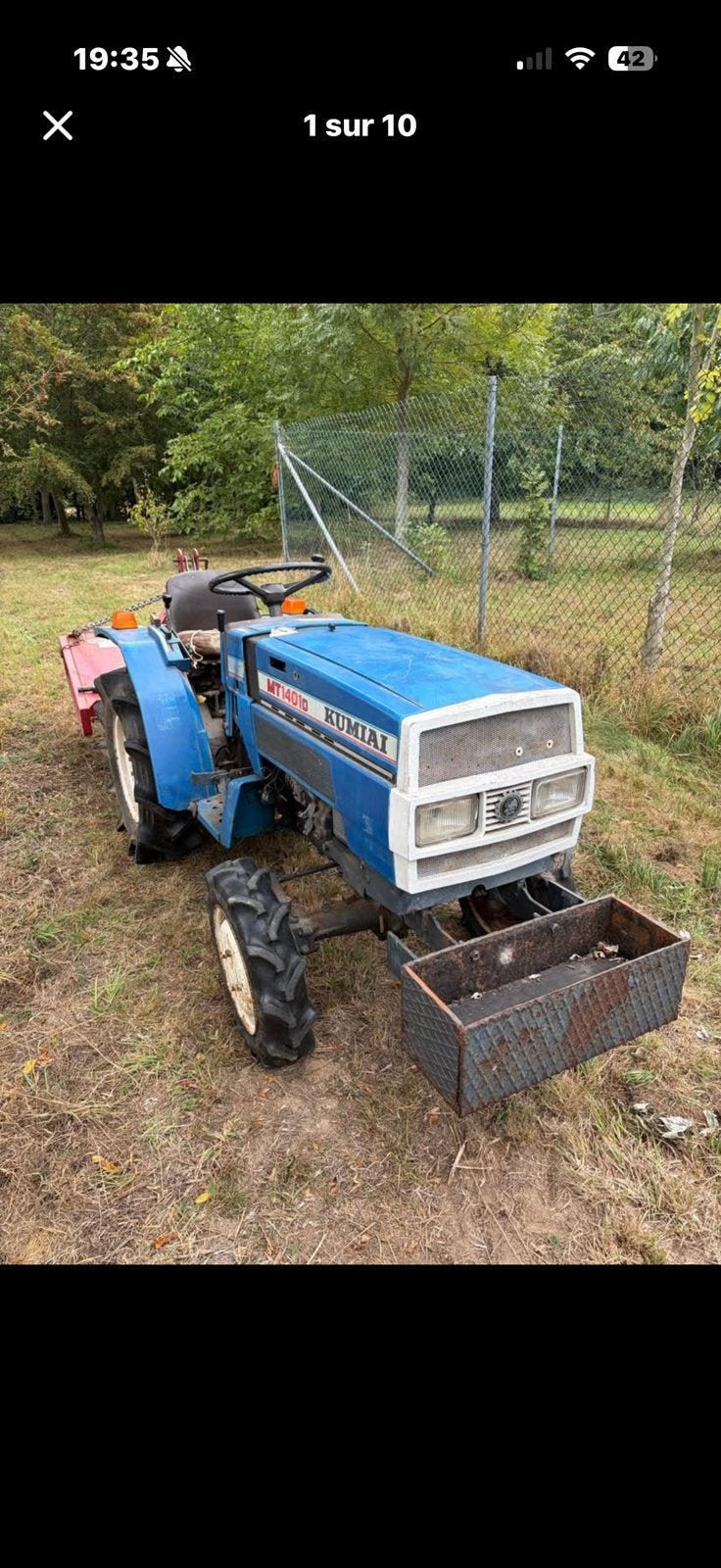 Micro-tracteur Mitsubishi MT1401D + Fraise et faucheuse, Enlèvement, Utilisé