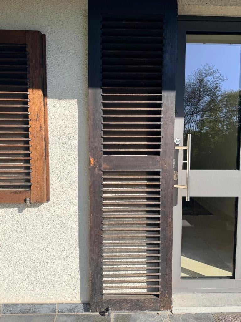 Volets en chêne très bon état, Bricolage & Construction, Volets, Enlèvement, Utilisé, Brun