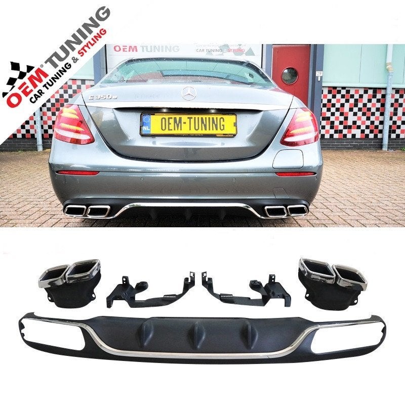 Diffuser geschikt voor E-Klasse W213 | E63 Style | 16-20 |, Auto-onderdelen, Carrosserie, Bumper, Mercedes-Benz, Achter, Nieuw