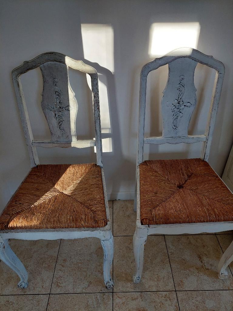 Chaises, Maison & Meubles, Chaises, Campagne, Enlèvement, Osier ou Rotin, Blanc