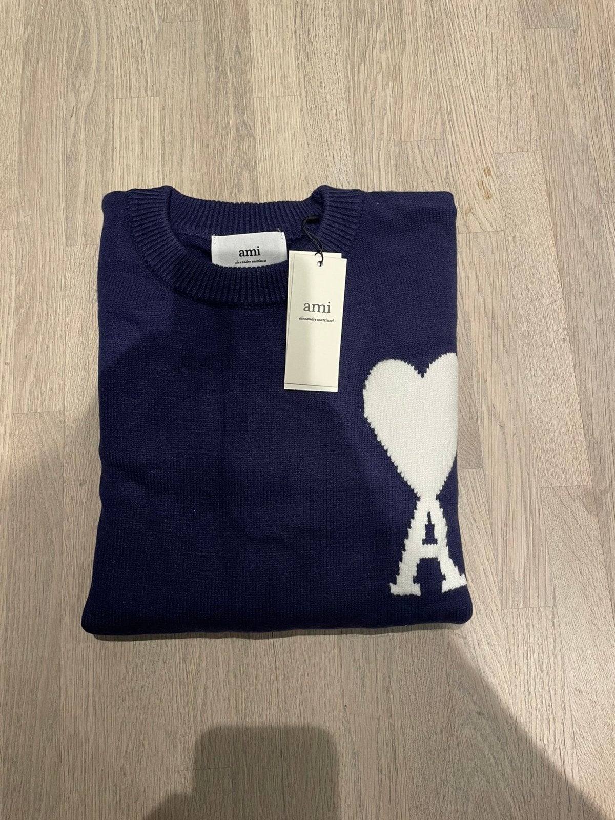 Navy ami paris sweater, Ophalen of Verzenden, Nieuw, Maat 48/50 (M), Blauw