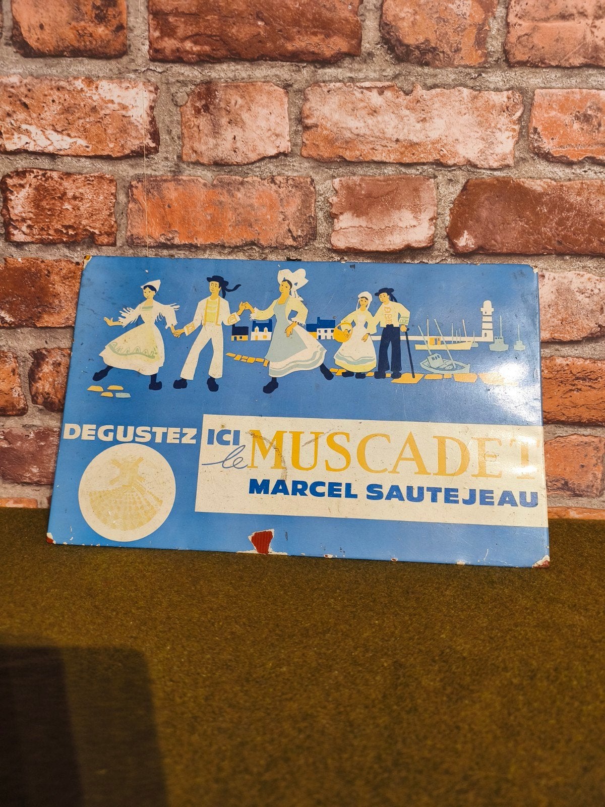 tôle muscadet marcel sautejeau ( no plaque émaillée), Enlèvement ou Envoi