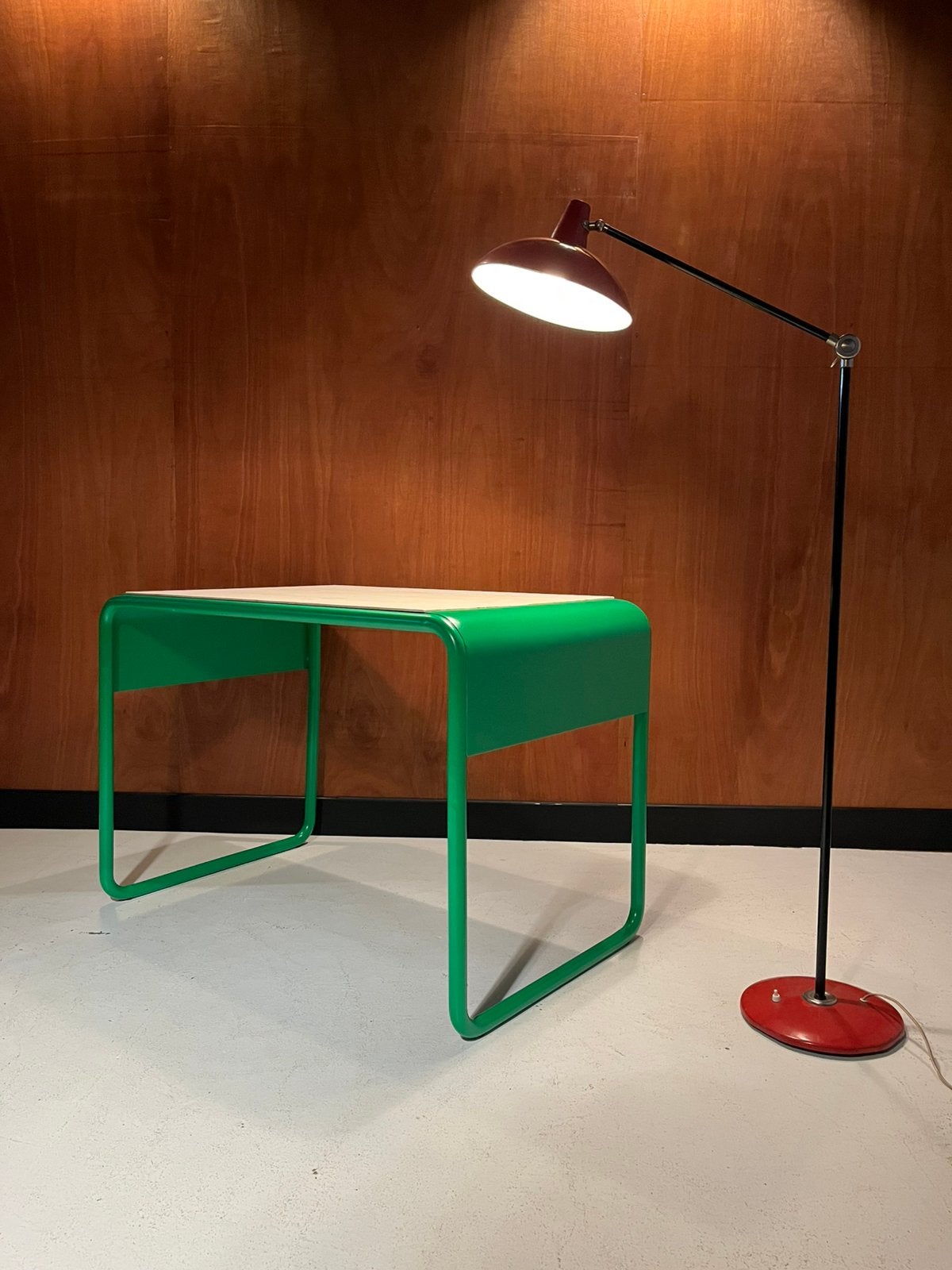 Bureau vintage vers 1980 ,acier et bois •LIVRAISON GRATUITE•, Maison & Meubles, Vintage, Comme neuf, Enlèvement, Bois