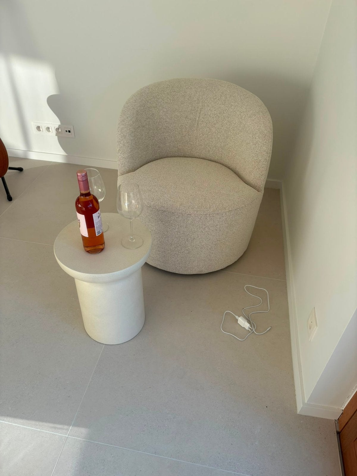 1-zit zetel Beige, Huis en Inrichting, Zetels | Zetels, Ophalen, Zo goed als nieuw