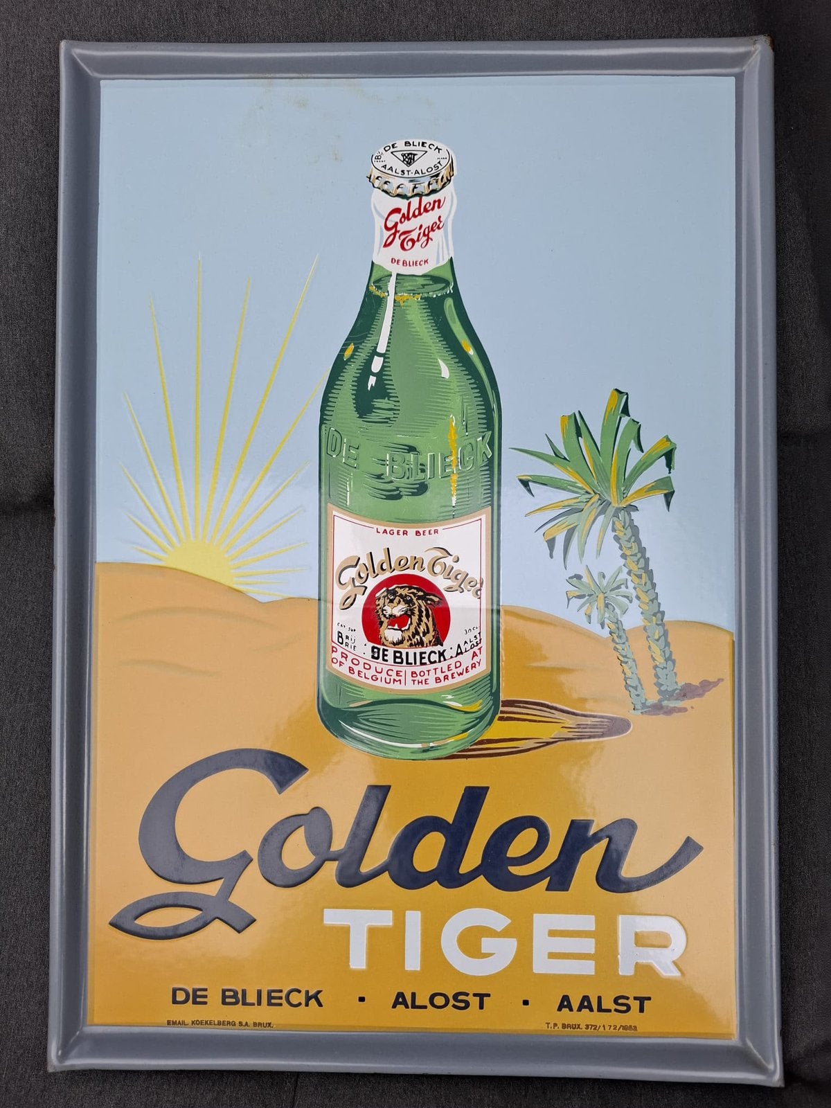 “Golden” tiger De Blieck Alost, Verzamelen, Merken en Reclamevoorwerpen, Ophalen of Verzenden, Gebruikt