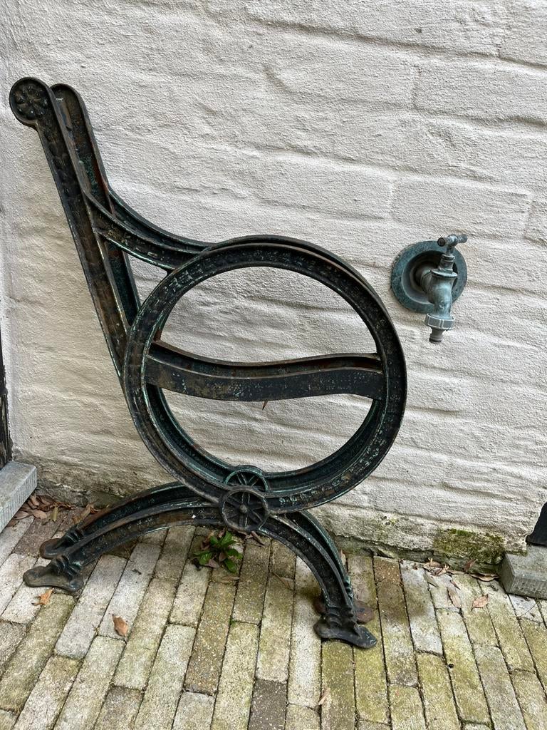 Gietijzer tuinbank poten, Tuin en Terras, Ophalen, Gebruikt