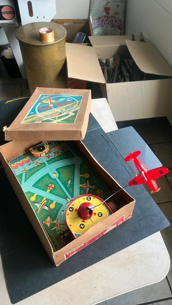 Masudaya Japan Test pilot Tin toy, Verzamelen, Speelgoed, Gebruikt, Ophalen of Verzenden