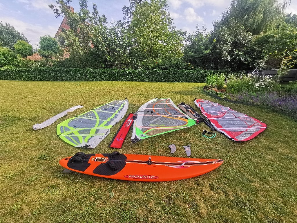 Complete Windsurfset, 250 tot 300 cm, Gebruikt, 3.5 tot 5 m², Fanatic