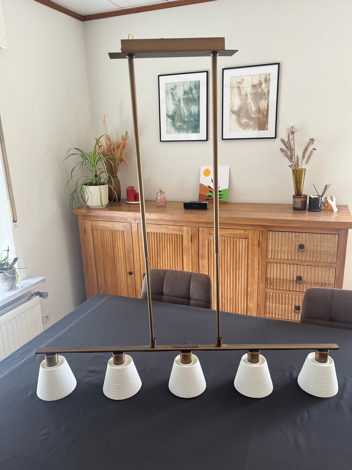 Hanglamp / Armatuur / Luster voor 5 lampen, Huis en Inrichting, Ophalen, Zo goed als nieuw