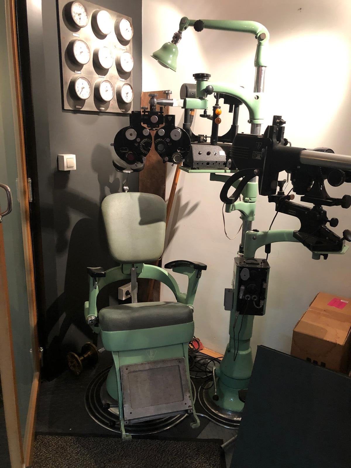 Fauteuil d'optométrie vintage Bausch & Lomb 1930, Enlèvement