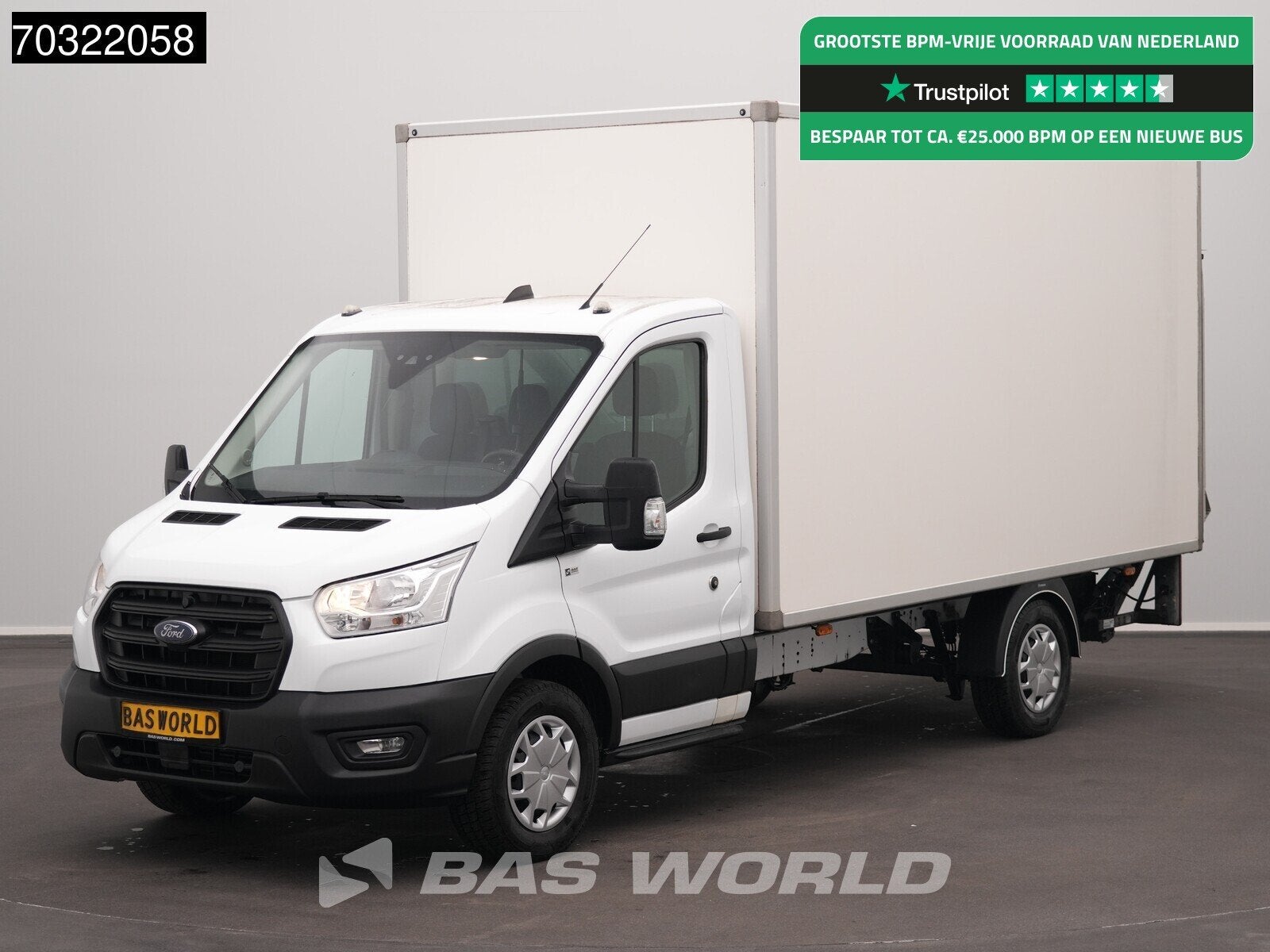 Ford Transit 130pk D'Hollandia Laadklep Bakwagen Airco Cruis, Auto's, Stof, Euro 6, 4 cilinders, Start-stop-systeem