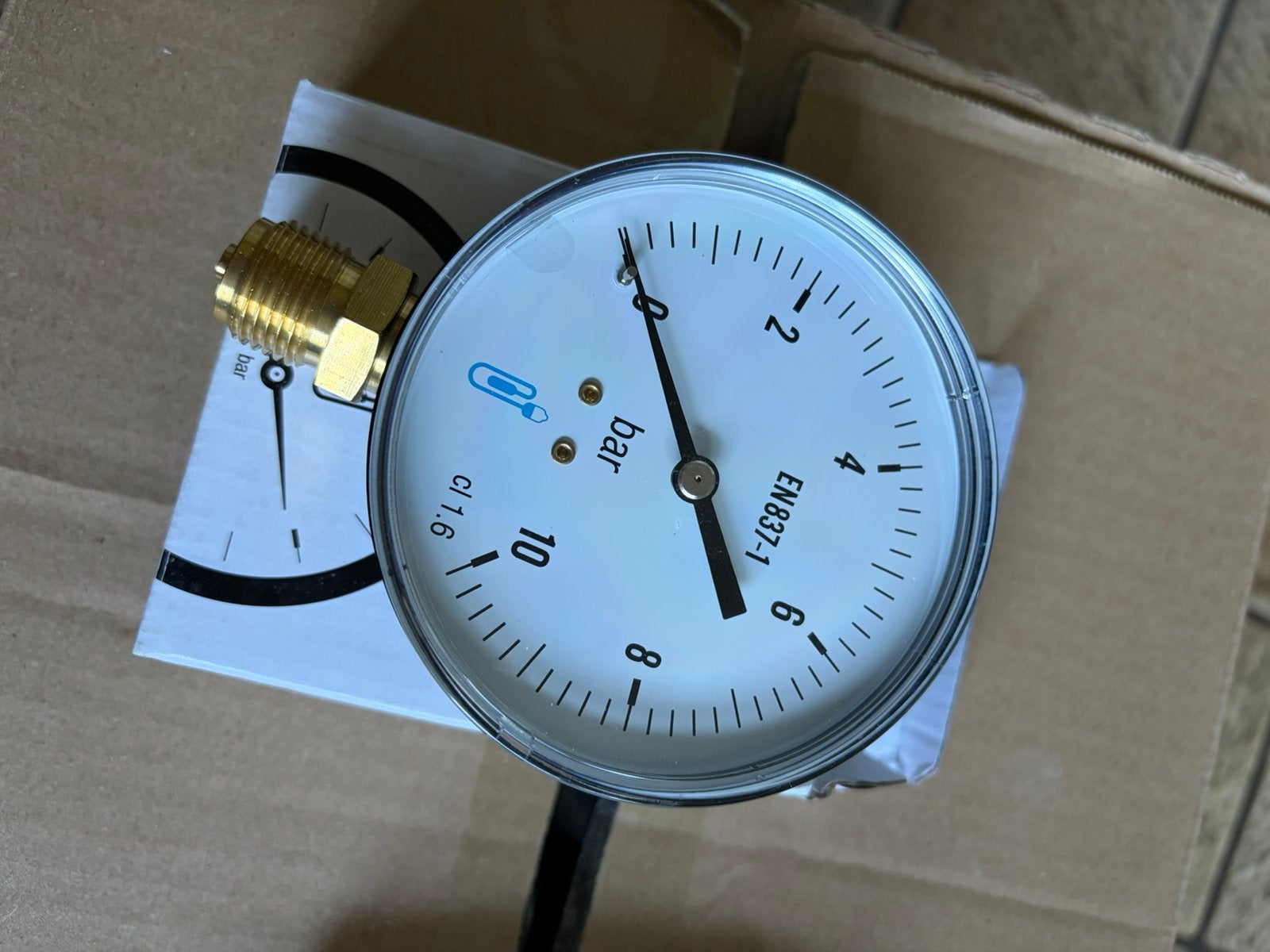Manometer van 0-10 bar, Ophalen, Nieuw
