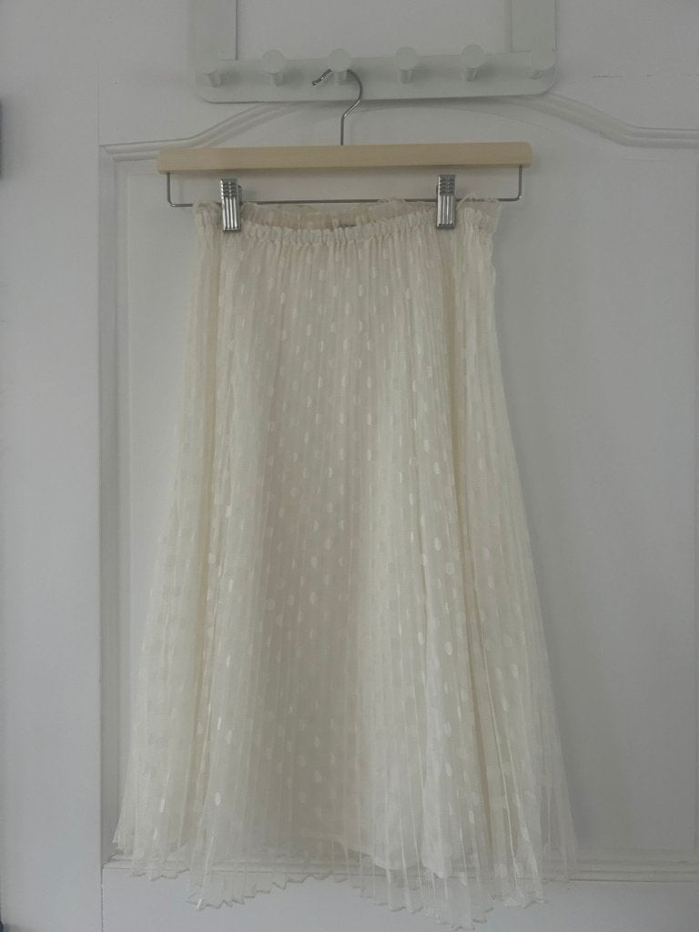 Midi rok wit polka dot Bellerose maat 1, Bellerose, Wit, Ophalen of Verzenden, Zo goed als nieuw