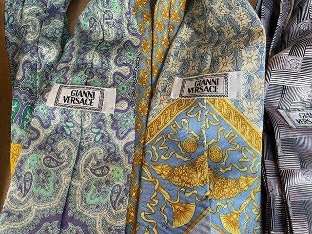 6 Stuks stropdassen GIANNI VERSACE, Vêtements | Hommes, Enlèvement ou Envoi, Porté