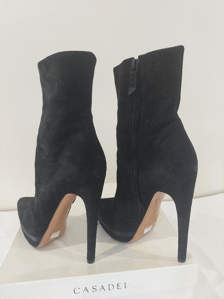 814C* CASADEI sexy zwarte laarzen met hoge hakken (37), Verzenden, Zwart, Lage of Enkellaarzen, Gedragen