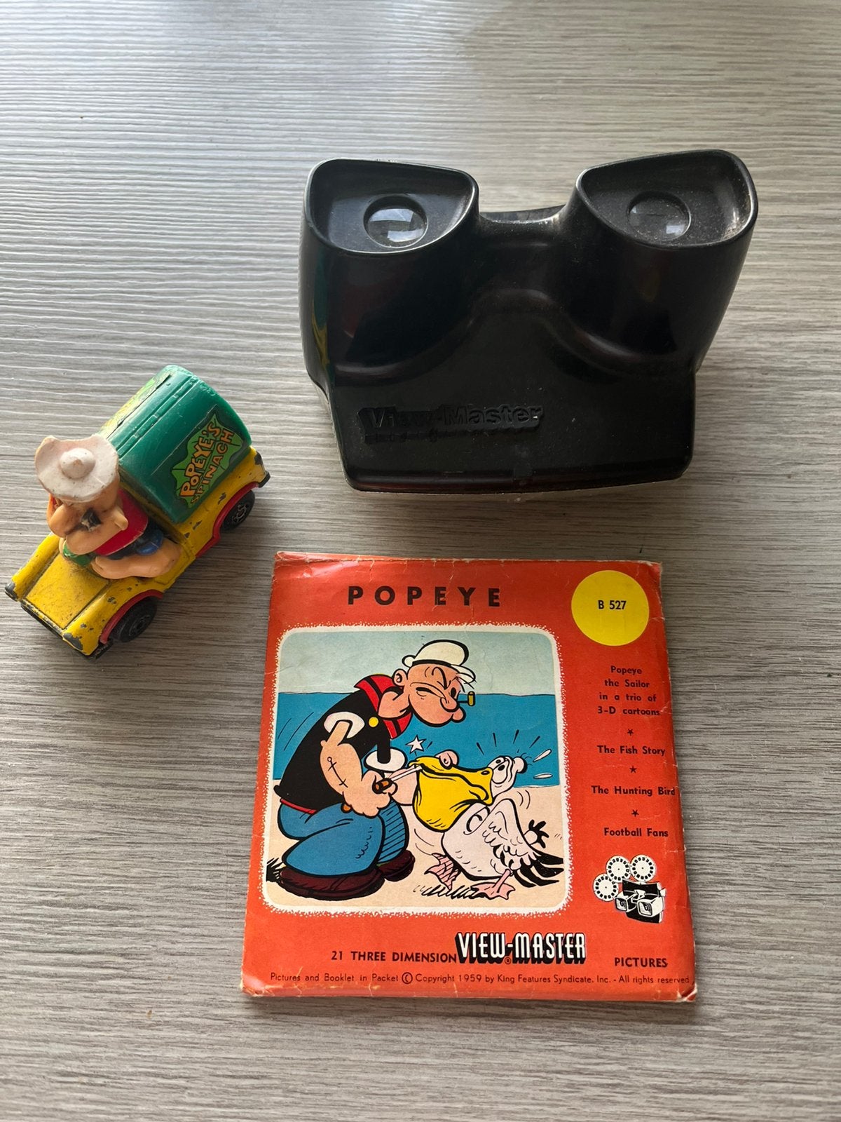 Lot popeye de sailerman, Ophalen