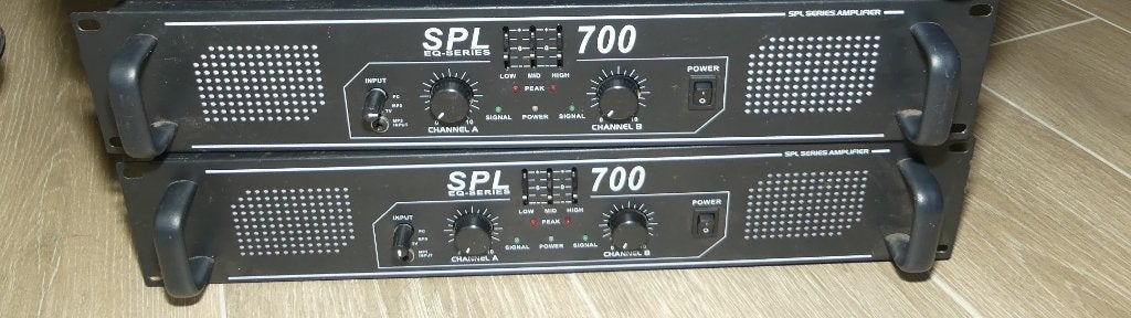 2 amplificateurs POWER AUDIO 19 pouces à montage en rack, Enlèvement ou Envoi, Utilisé, 100 watts ou plus