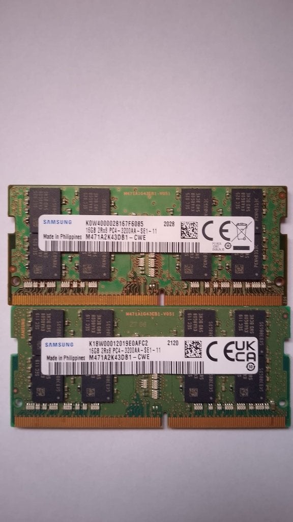 32 GB Laptop RAM Samsung DDR4-3200 – 2x16 GB – Getest, Computers en Software, 32 GB, DDR4, Refurbished, Ophalen of Verzenden