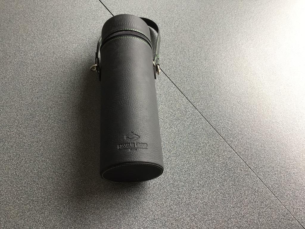 Lederen etui voor fles drank, Handtassen en Accessoires, Overige Accessoires, Ophalen, Zo goed als nieuw