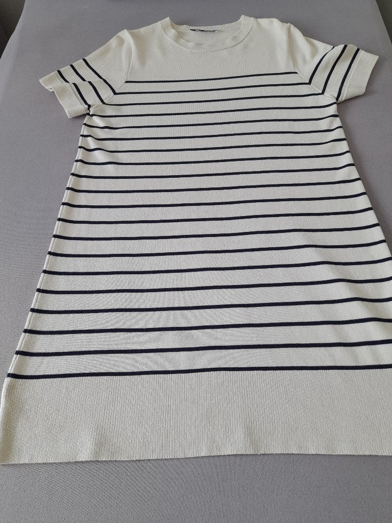 magnifique robe rayée de la marque Zara, Taille 42/44 (L), Enlèvement ou Envoi, Comme neuf, Bleu