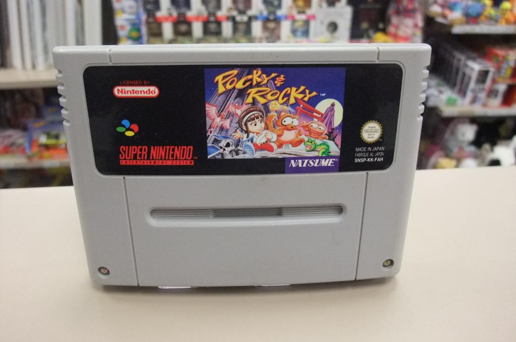 Pocky & Rocky (cart only) FAH snes, Natsume, Shooter, Enlèvement ou Envoi, 2 joueurs