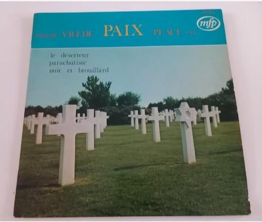 Vinyl LP Vrede Paix Oorlog Edith Piaf Pop Chanson Dietrich, Ophalen of Verzenden, 12 inch