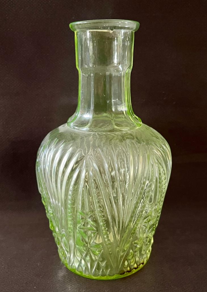 URANIUM Vintage uranium glazen vaasje, Ophalen of Verzenden