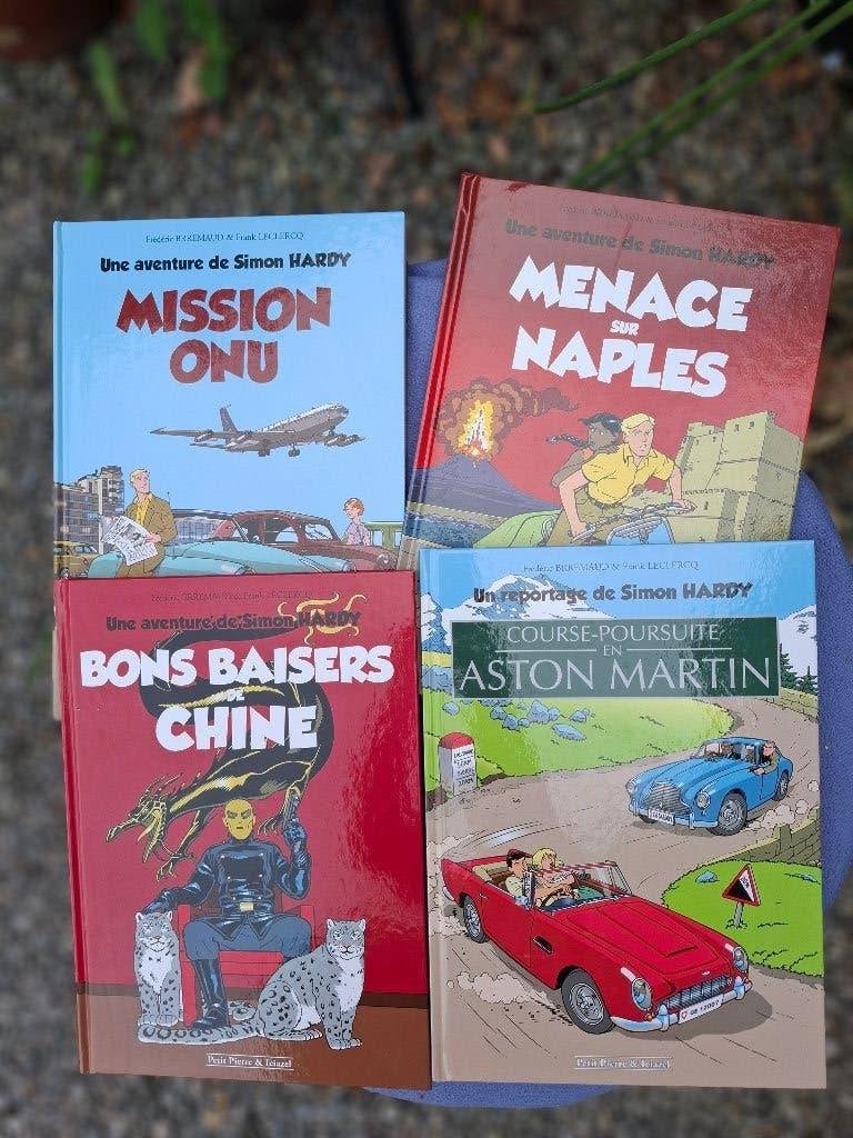UNE AVENTURE DE SIMON HARDY TOMES 1 à 3 + HS COMPLET TOUS EO, Complete serie of reeks, Ophalen of Verzenden, Zo goed als nieuw